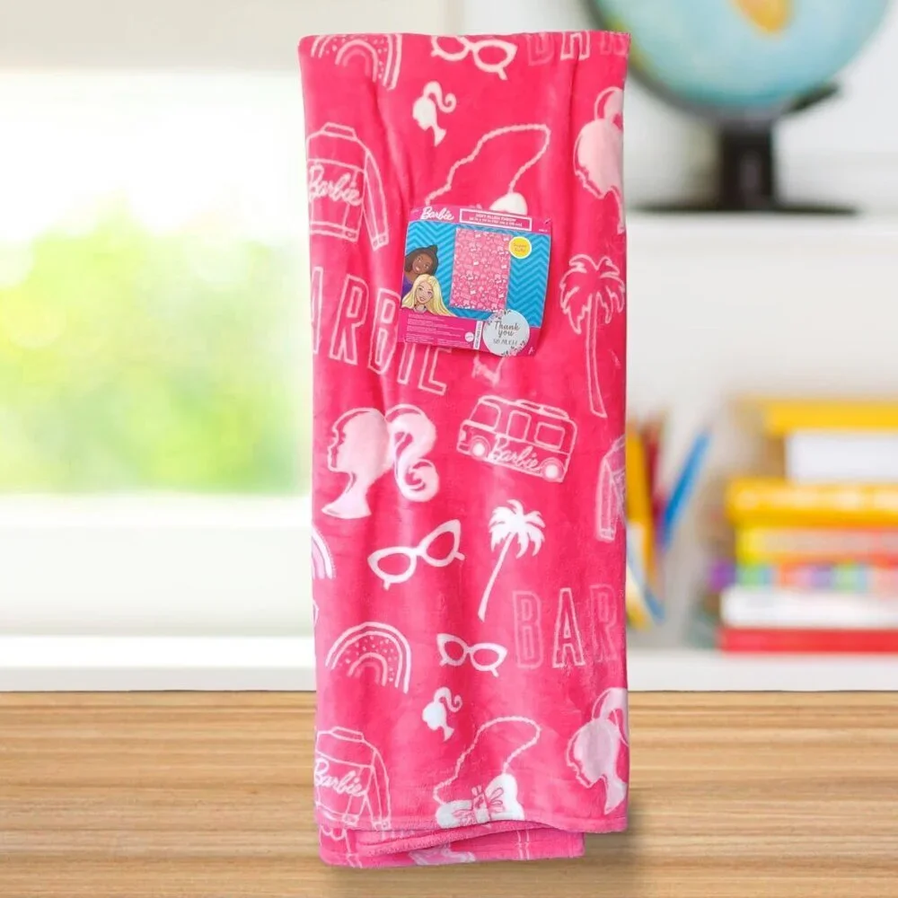 NWT - BARBIE SOFT PLUSH THROW